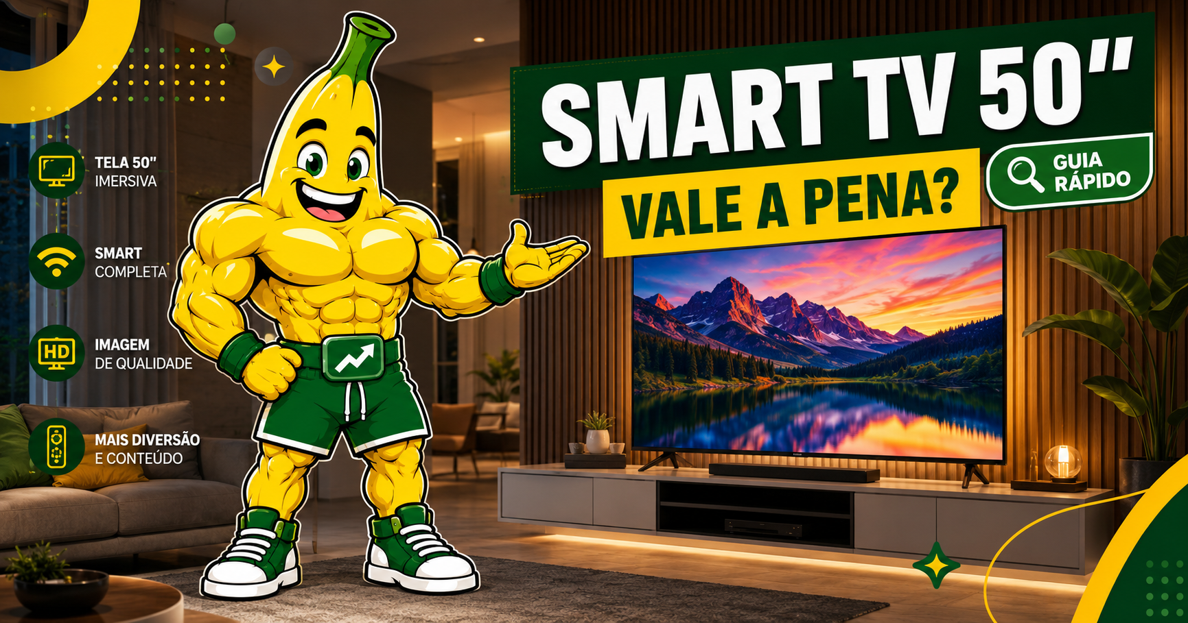 Smart TV 50 polegadas vale a pena para sala pequena?